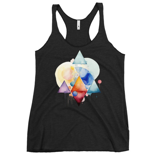 Geometric Watercolor Women's Racerback Tank