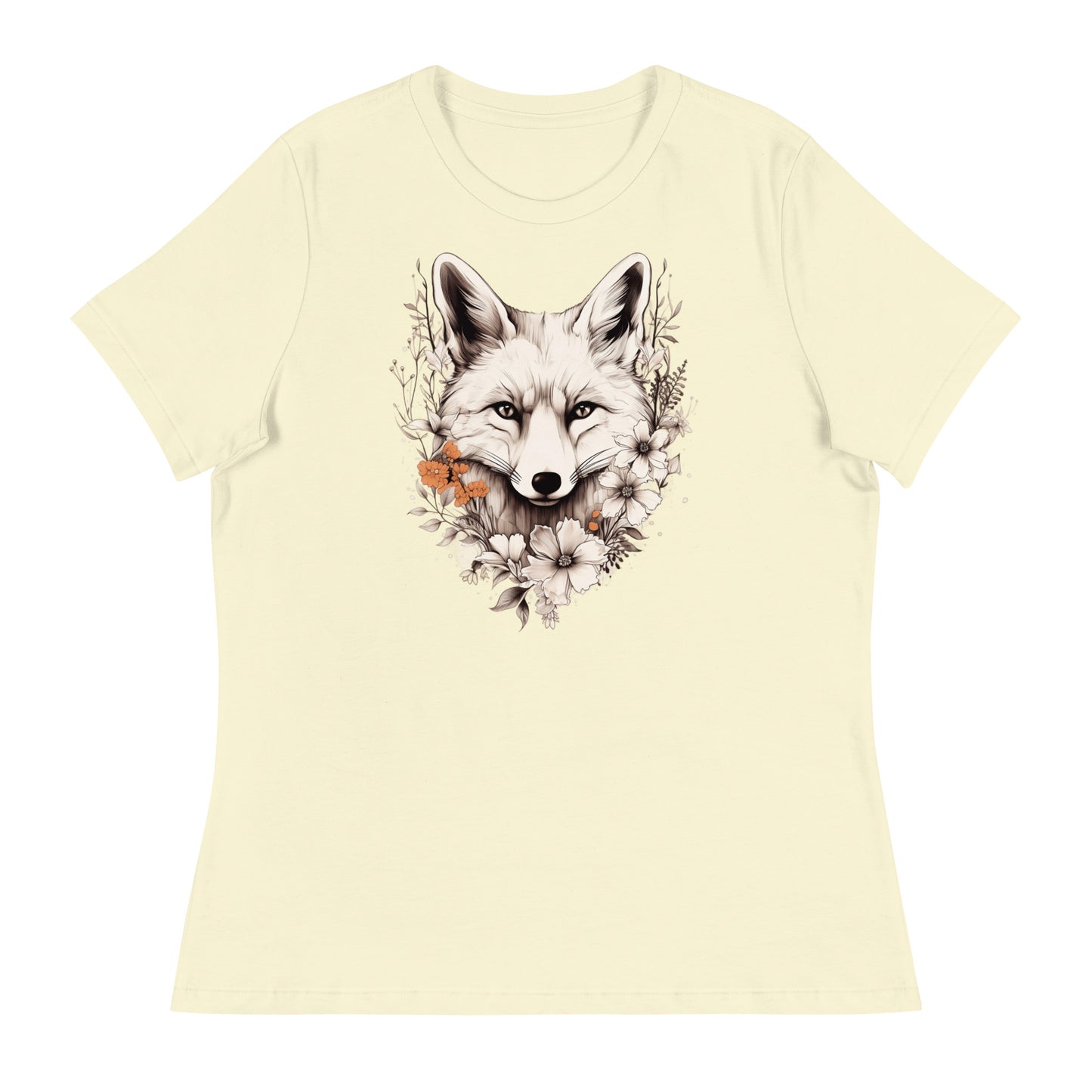 Fox and Flowers Women's Relaxed T-Shirt
