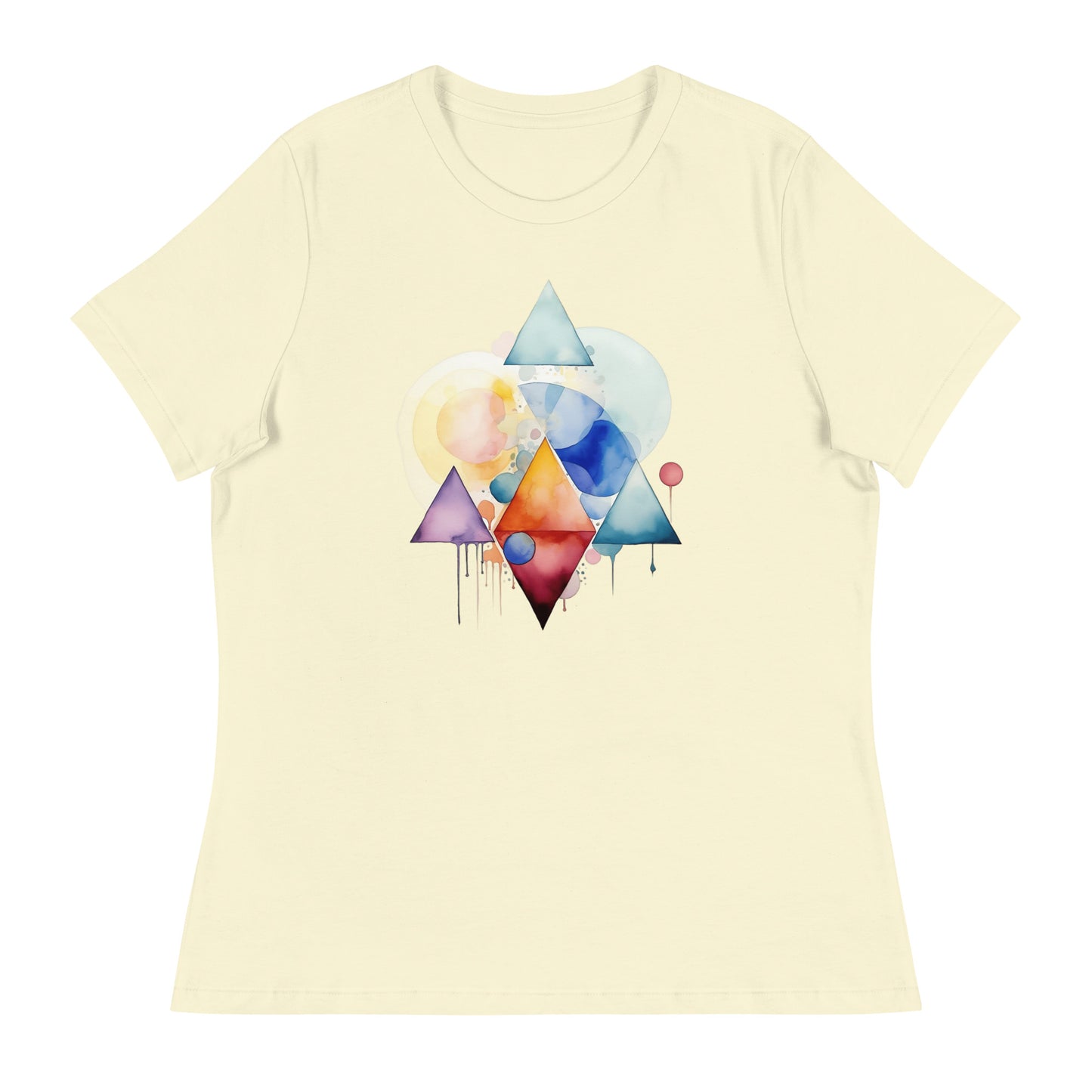 Geometric Watercolor Women's Relaxed T-Shirt