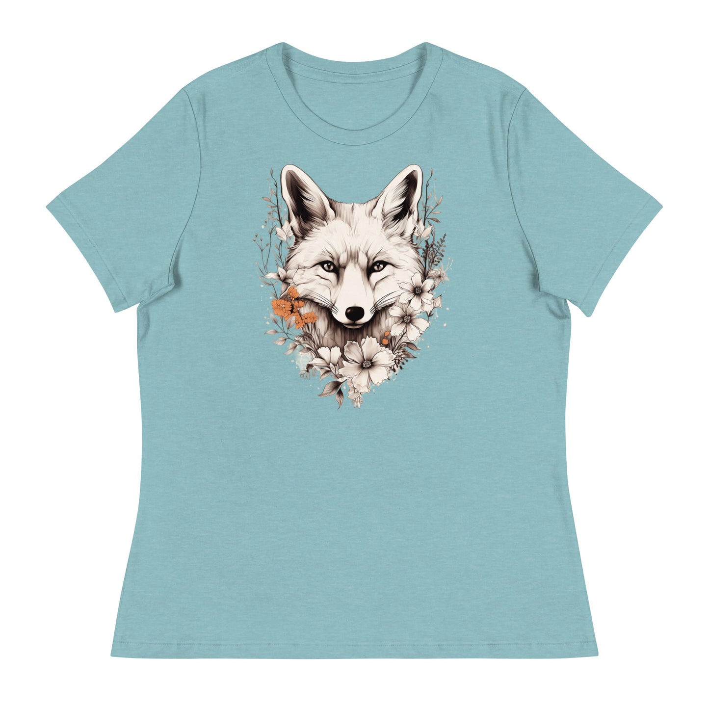 Fox and Flowers Women's Relaxed T-Shirt