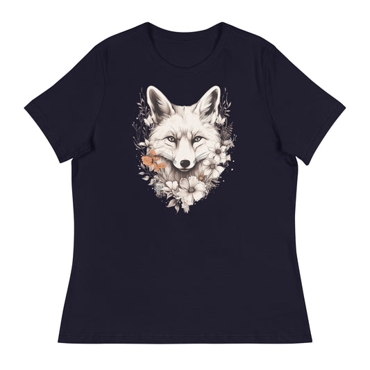 Fox and Flowers Women's Relaxed T-Shirt