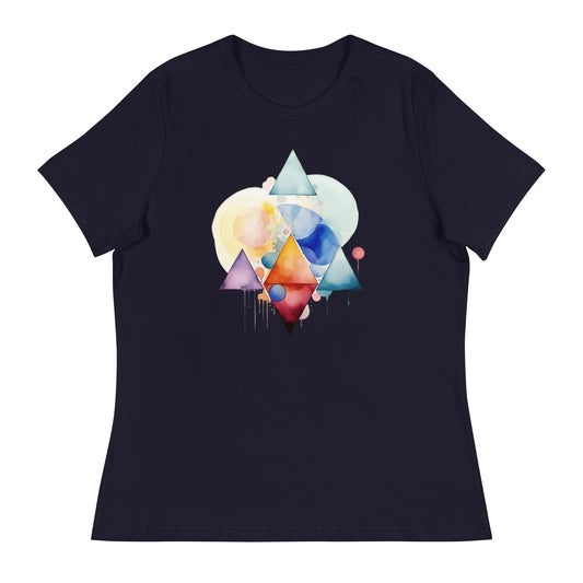 Geometric Watercolor Women's Relaxed T-Shirt